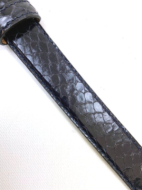 Genuine Snake Skin Black Belt from The Worth Collection Sz M main image 7
